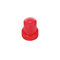 Tutup Sekrup Plastik Merah Bergaris Logo Kustom Non Tumpahan 28/415