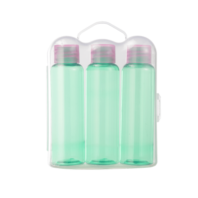 Set perjalanan botol perawatan kulit warna apapun ukuran perjalanan 50ml botol plastik shampoo shower gel kemasan set