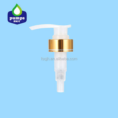 Sampel Gratis Pompa Lotion Emas 24-410 24-415 Logo Kustom Pompa Dispenser Sabun Massal