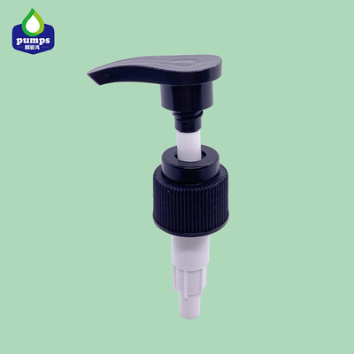 28 410 Pompa Cair Plastik Dispenser Sabun Lapisan UV Aluminium Matt Gold Collar Lotion Pump